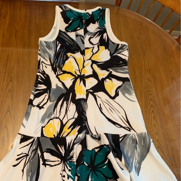 WOMENS KAREN KANE SCUBA FLOWER TANK DRESS - Picture 4 of 8